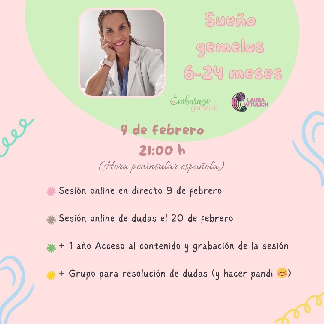 Taller sueño gemelos 6 a 24 meses